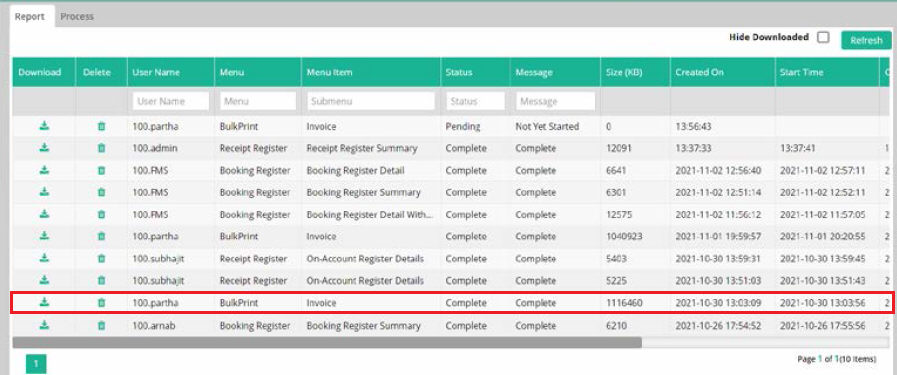 Report Queue Queue Management for Reports